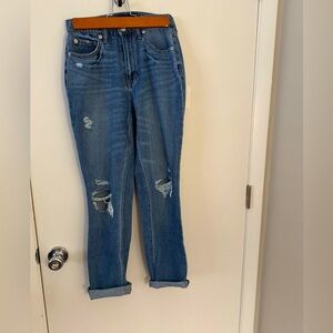 Classic Blue Distressed Women’s Jeans